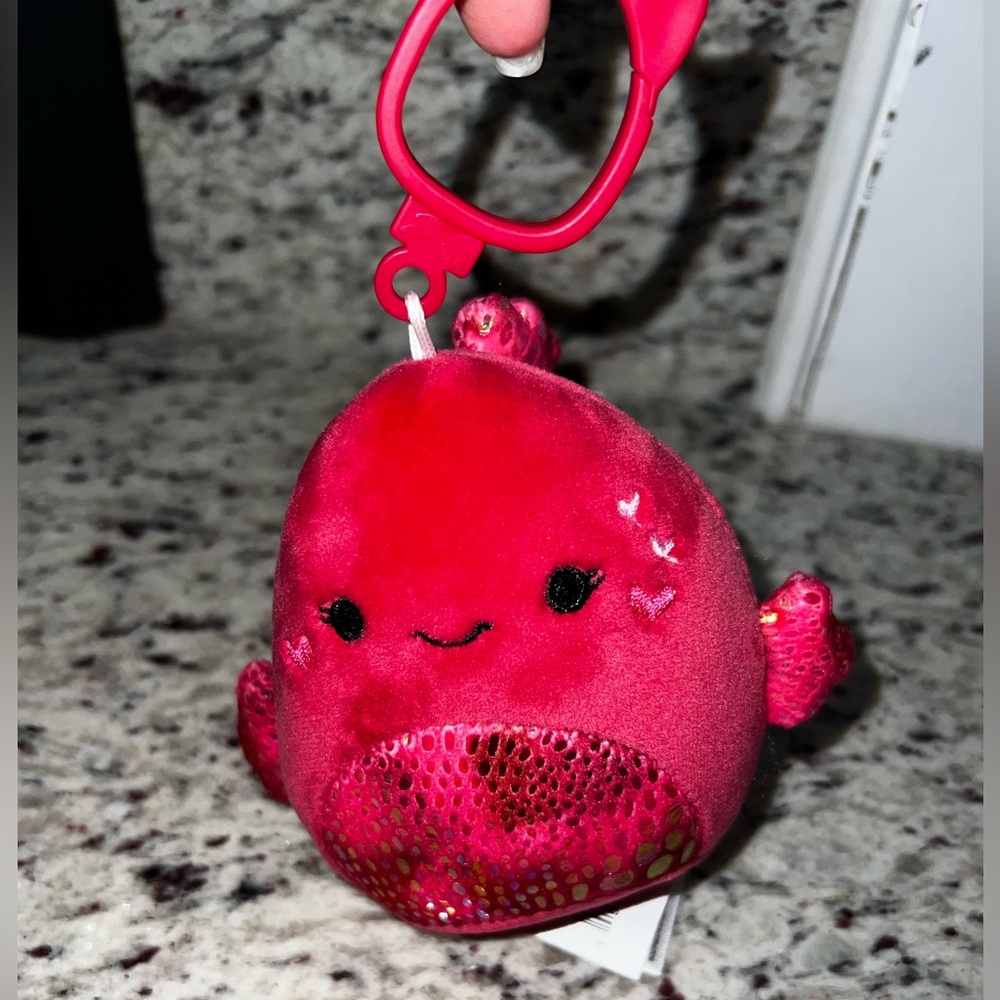 Barella the Raspberry Betta Fish clip on